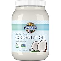 Garden of Life Raw Extra Virgin Organic Coconut Oil for Hair, Skin, Cooking, 110 Servings - Pure Unrefined Cold Pressed Oil w