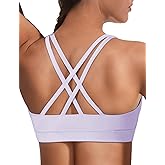 Buauty Sports Bras for Women, High Support Racerback Bras for Large Bust, High Impact Strappy Yoga Workout Gym Bra
