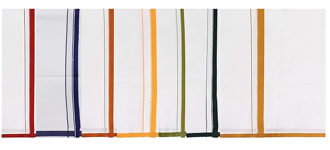 (100% Cotton) Mens White single dhoti (Pack of 2 dhoties)