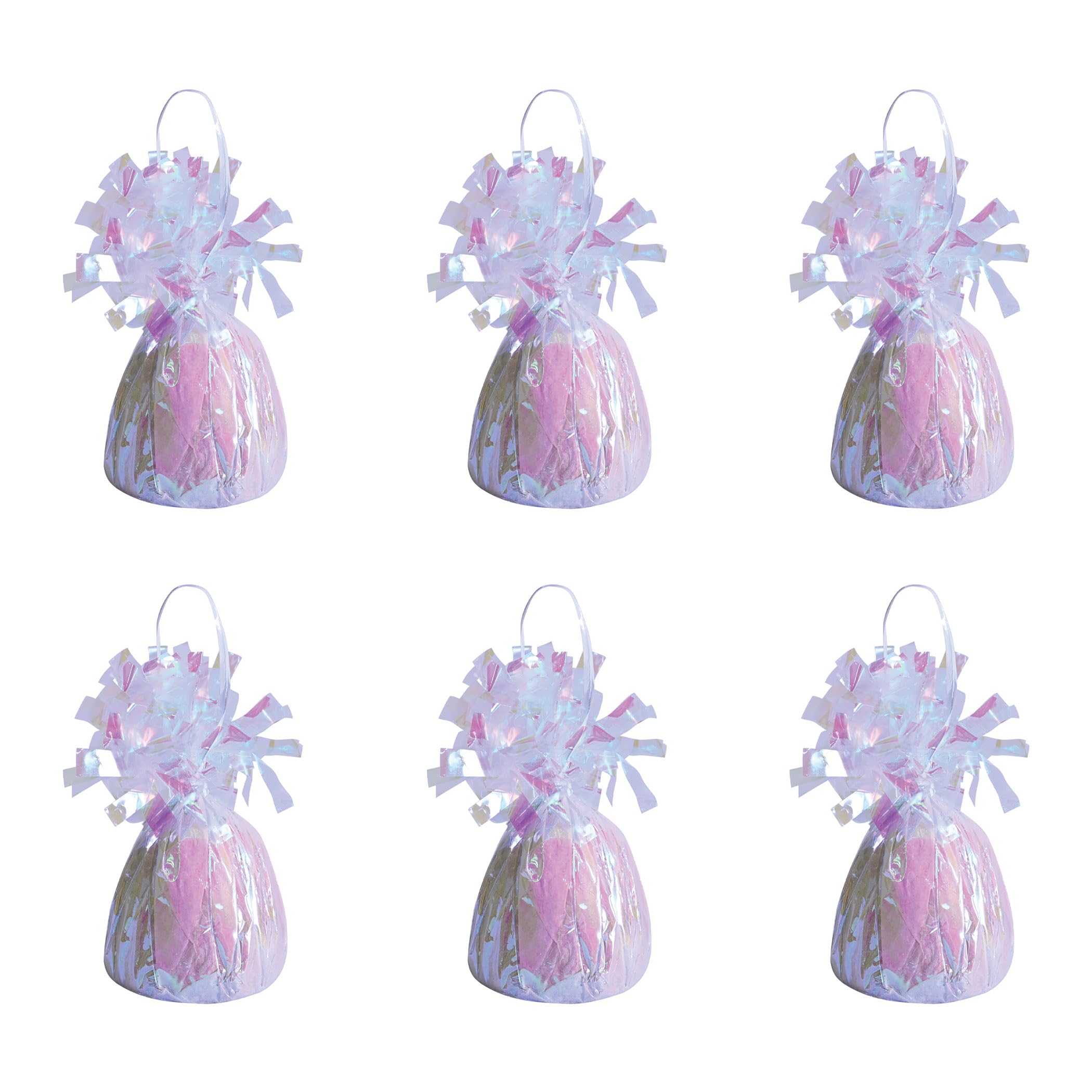 Photo 1 of Beistle Metallic Wrapped Balloon Weight – 6 Pack, Opalescent Balloon Centerpiece and Bouquet Holders, Party Decoration Accessories and Event Décor for Birthdays, Weddings and Graduation Parties, 6 Oz