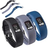 Huwokxix Watch Band Compatible with Garmin vivofit 4,Adjustable Silicone Sports Strap Replacement Band for Garmin vivofit 4