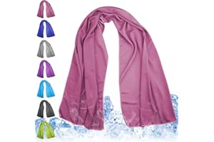 Meiyante Ice & Sweat Towels, 43.3" x 15.7" - Cooling Neck Wraps for Summer Heat - Quick Cool Down for Gym, Running, Golf, Yoga & Sports