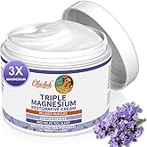 OLACLUK Magnesium Lotion for Sleep - Nighttime Magnesium Butter Cream for Feet & Leg, Topical Sweet Sleep Body Butter - Relaxing, Soothing for Kids & Adults (4 oz, Lavender)