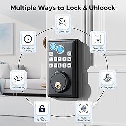 CAMCAMP Fingerprint Door Lock, Keyless Entry Door
