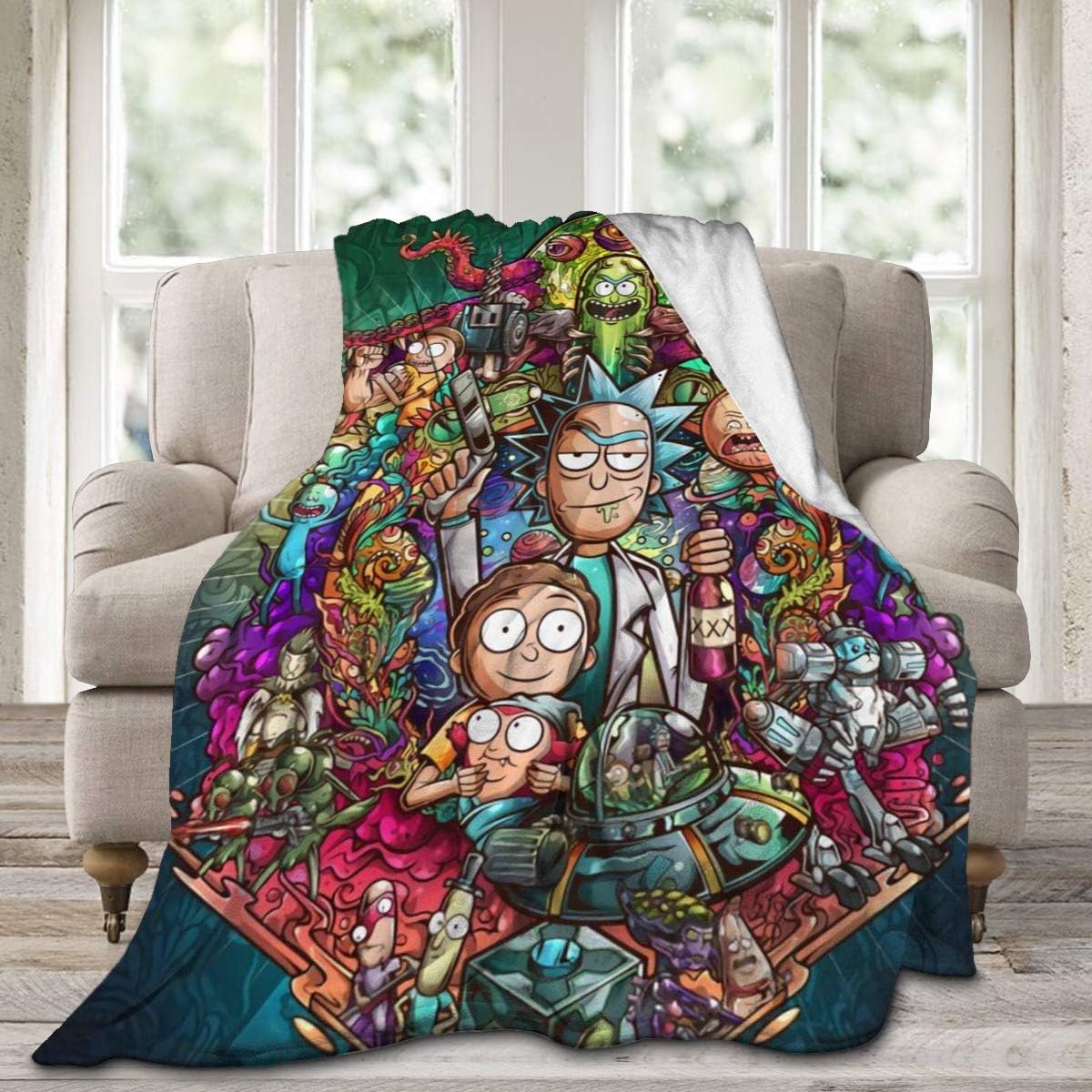 Rick&Morty Luxury Flannel Fleece Blanket Lightweight Super Soft Cozy Bed Blanket Sofa Blanket