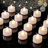 BEICHI 12-Pack Timer Tea Lights Candles Battery Operated, LED Tea Lights with Timer, Built-in 6 Hours Timer Flameless Tea Candle, Tealights Flickering Votive Candles 1.5'' D x 1.3'' H (Warm White)