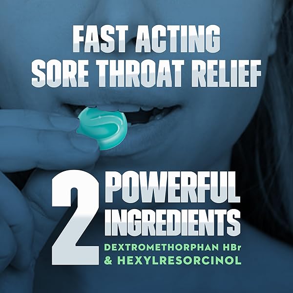 MUCINEX INSTASOOTHE SORE THROAT + COUGH RELIEF ALPINE HERBS & MINT FLAVOR, FAST ACTING, COOLING COMFORT, POWERFUL SORE THROAT ORAL PAIN RELIEVER, 40 MEDICATED DROPS