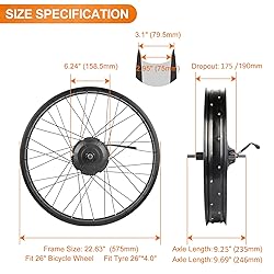 BAFANG 48V 1000W Rear Hub Motor : 26 Inch Fat Tire
