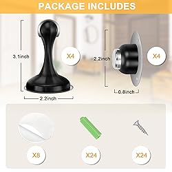 Profasion Magnetic Door Stoppers 4 Pack, Stainless