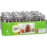 Ball Regular Mouth 16-Ounces Mason Jar with Lids and Bands (12-Units), 12-Pack, AS SHOWN