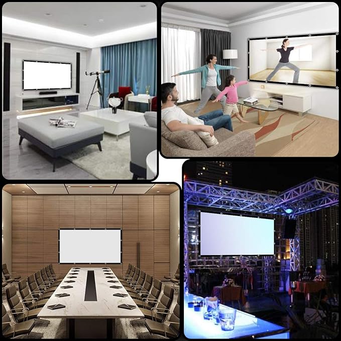 AIEX 120”16:9 4K HD Pantalla para Proyector Portátil Plegable ...