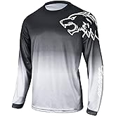 Men's Mountain Bike Shirts Long Sleeve MTB Off-Road Motocross Jersey Quick Dry&Moisture-Wicking