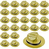 Sureio 24 Pcs Gangster Hat, Plastic Gentlemen Hats, Gangster Costume Hats for Adults 1920s Party Hats