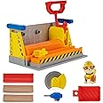 Rubble & Crew, Rubble’s Workshop Playset, Construction Toys with Kinetic Build-It Sand & Rubble Action Figure, Kids Toys for