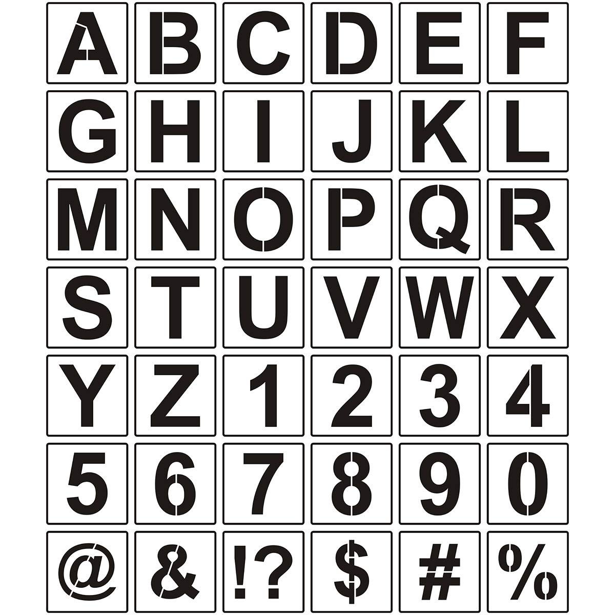 REOLAN 4 Inch Number Stencils - 11 Pack Reusable Mylar Stencils For House Numbers & Crafts - View #9