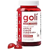 Goli Zero Sugar Apple Cider Vinegar Gummies - ACV with Vitamin B12 and Probiotics - No Sugar Alcohols - Vegan, Keto-Friendly, Gluten-Free