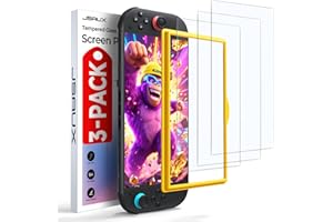 JSAUX 3-Pack Anti-Glare Screen Protector for Nintendo Switch 2, Matte Tempered Glass Protector Easy to Install with Guiding Frame 9H Hardness Scratch Resistant Accessories for Switch2