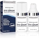 Rapid Reduction Eye Serum, Advanced Formula Instant Eye Serum, Anti Aging Serum Visibly Reduces Under-eye Bags, Nourishing Eye Serum, Suitable For All Skin Type (2Pcs)