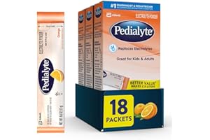 Pedialyte Electrolyte Powder Packets, Orange, Hydration Drink, 18 Single-Serving Powder Packets