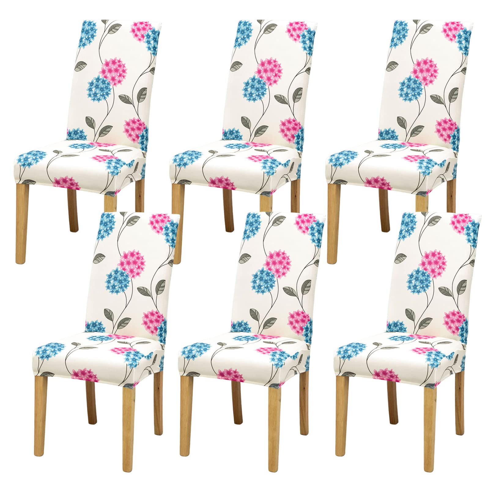 Aisprts Chair Covers for Dining Chairs 6, Dining Chair Covers Set of 6, Elastic Dining Room Chair Covers, Removable Washable Chair Cover with Backrest for Home Decor, Kitchen, Hotel, Party — image 1