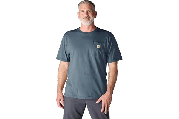 Carhartt Mens Loose Fit Heavyweight Short-Sleeve Pocket T-Shirt (Also Available in Big & Tall) CloseoutWork Utility T-Shirt