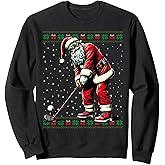 Santa Playing Golf Ugly Christmas Sweater Sweatshirt