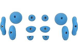 ATOMIK CLIMBING HOLDS Atomik Rock Climbing Holds Advanced Bolt-On Hangboard in Blue for Grip and Strength Training