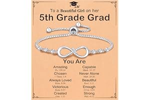 UNGENT THEM Infinity CZ Cross Bracelet, 10th 11th 12th 13th 14th 16th 18th Birthday Gift 5th 8th Graduation Christian Confirmation Gifts Ideas