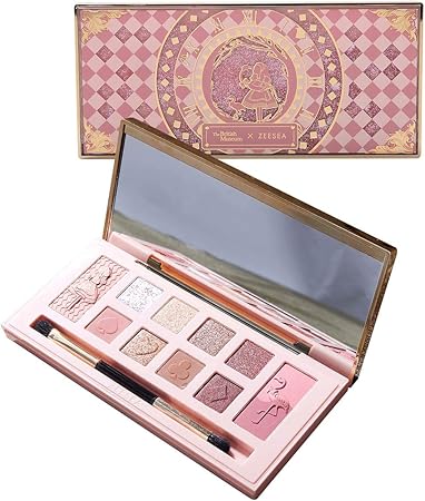 Amazon コスメ 化粧品 アイシャドウ Zeesea 大英博物館 コラボ X アリス ドリーム ランド アイシャドウ パレット アイシャドー パレット マット メタリック メイク セット メイク アップ ベース メイク ラメ 大人 女性 ウイニングゲーム 10色 Dazzy