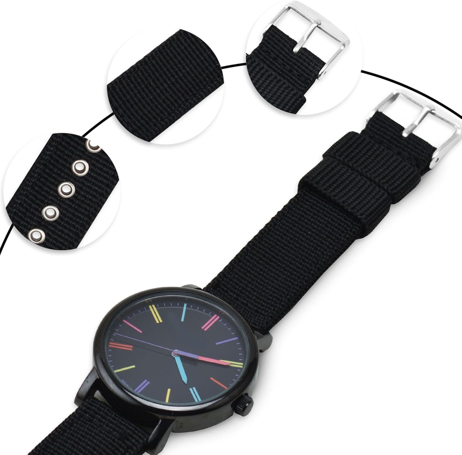 Vinband Watch Strap Canvas Watch Band Military Army 16mm, 18mm, 20mm