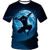 Blissboy Funny Japanese Samurai T-Shirt Novelty Short Sleeve Crewneck Shirt