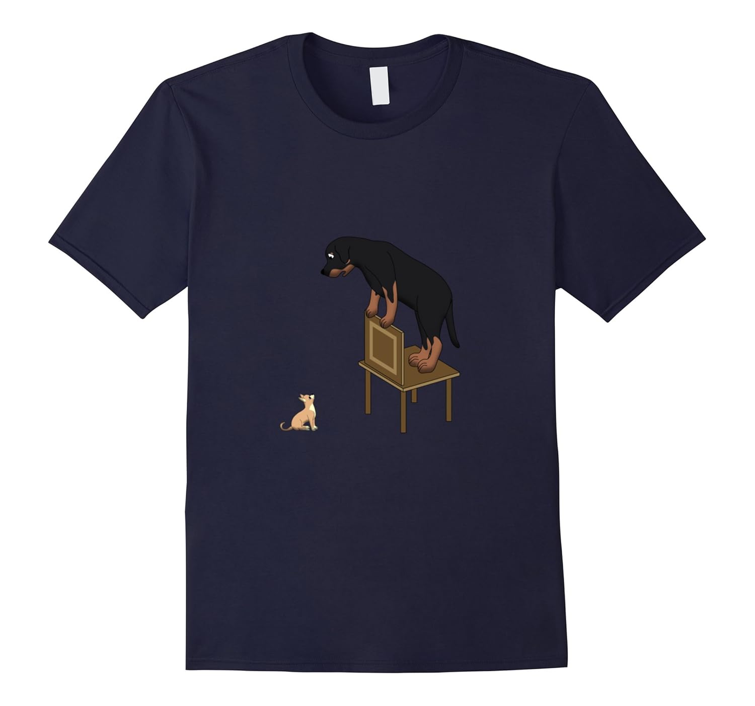 Rottweiler and Chihuahua - Funny Dog T-shirt-ANZ