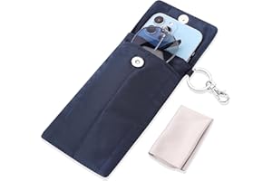 Hongeely Soft Glasses Case Double Eyeglass Case Sunglasses Travel Pouch for Women Men with Key Chain