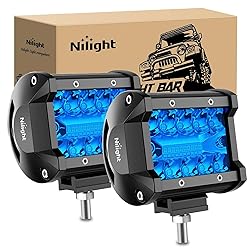 Nilight 4" LED Light Pod Blue Triple Row 2PCS 60W