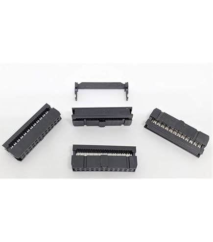 2-Pack 60 Pin Shrouded IDC Male Headers - 2.54mm Pitch For 1.27mm Ribbon Cables