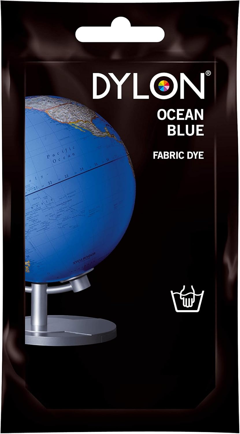 DYLON Hand Fabric Dye Sachet for Clothes & Soft Furnishings, 50g Ocean Blue Amazon.co.uk Grocery