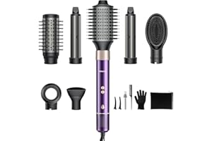 Vincofy 7-in-1 Hair Dryer Brush and Hair Styler Set – Fast Drying, Curling, Straightening & Volumizing – Hot Air Styling Tool