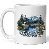Big Bear California Ceramic Coffee Mug 11oz Alpine Village - Tea Coffee Mug with Comfortable Grip - Unique Travel Gift Cup for Office or Home - Vibrant Long-Lasting Print ID44991