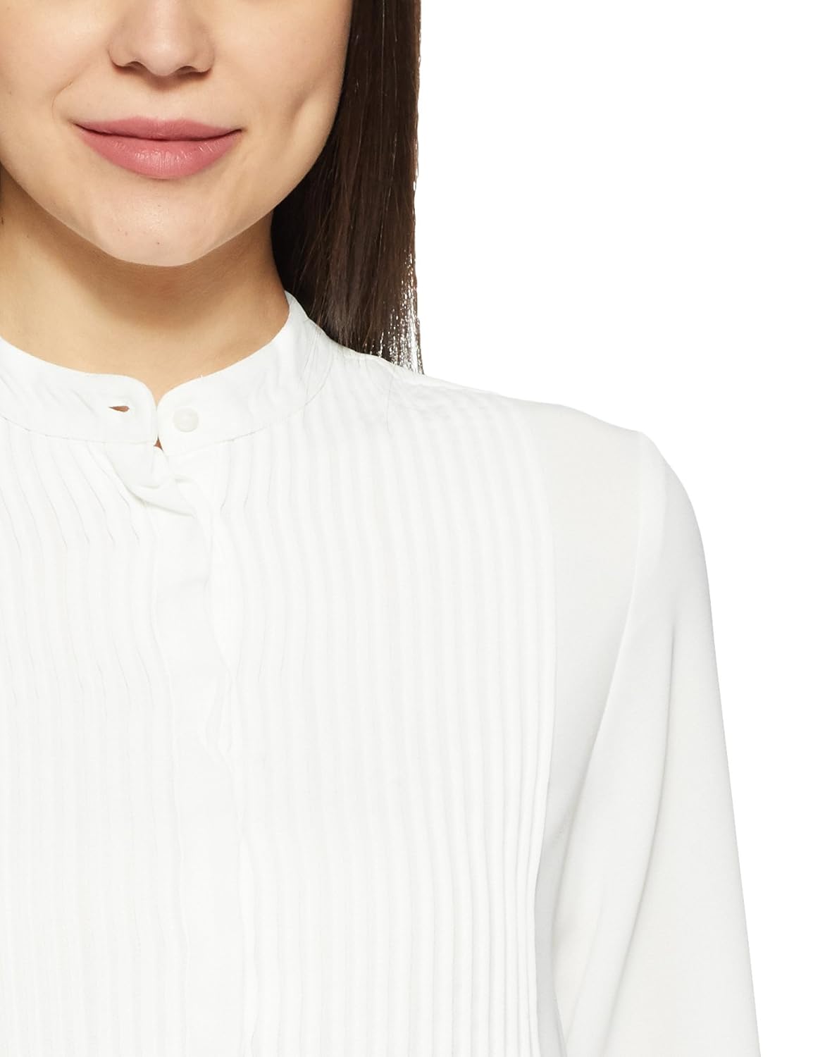 van heusen women's plain regular fit synthetic shirt