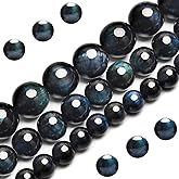Natural Blue Black Tiger Eye Beads, Grade AAA Gemstone Round Loose Beads 6MM 60PCs Bulk Lot Options, Semi Precious Stone Beads for Jewelry Making