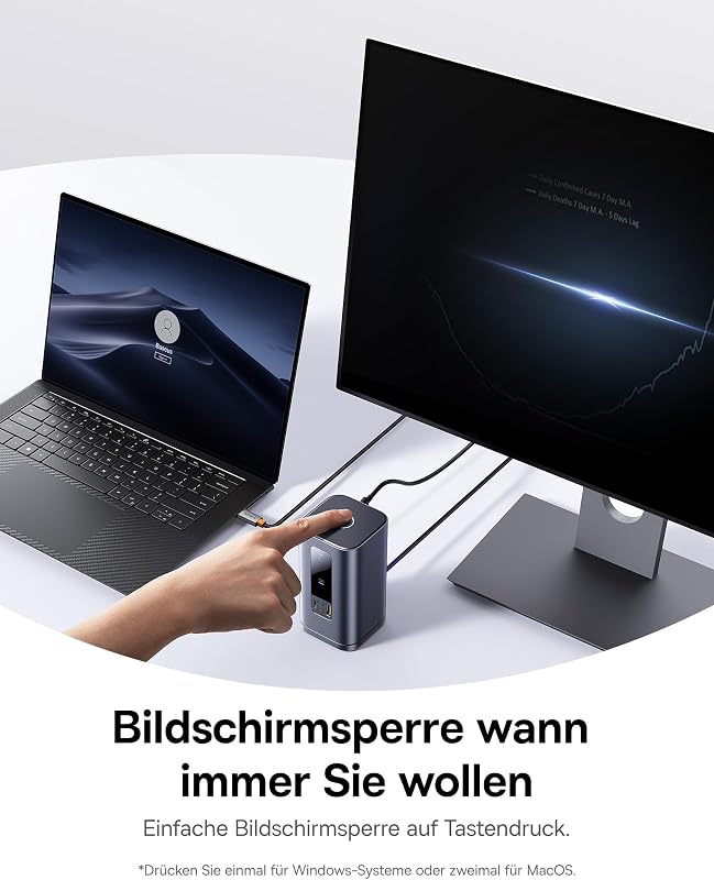 Spacemate 11 in 1 Docking Station mit Netzteil 3 Monitore