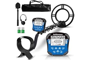 LJINNOVEX Metal Detector with 10 Inch Weather Resistant Coil, Lightweight and Easy to Use, Ergonomic Design with Comfortable Handle, Ideal for Outdoor Treasure Hunting, Black