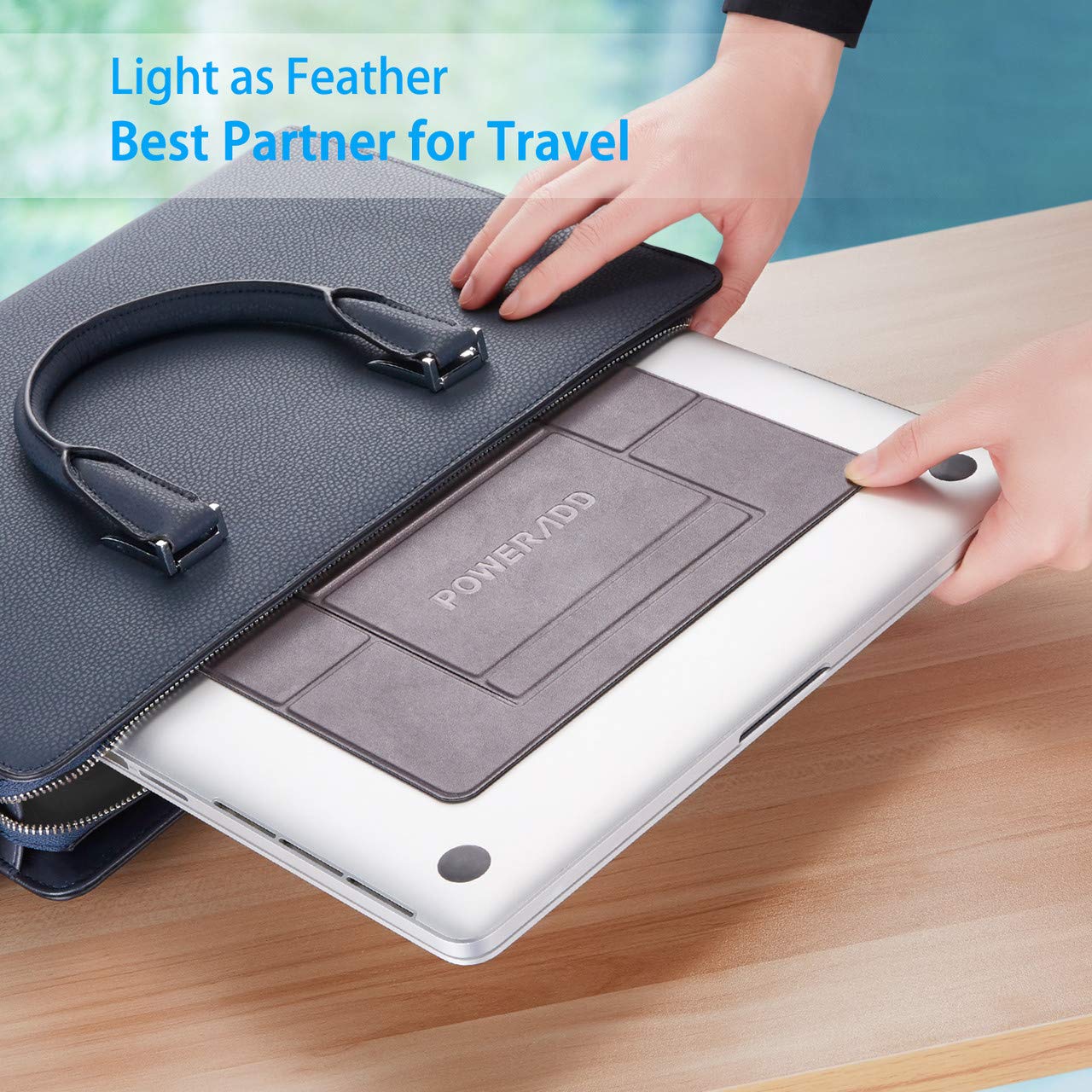 Poweradd Tablet Stand, Lightweight Adjustable Tablet Holder, Desktop Stand Dock Laptop Stand Compatible with iPad, Tablets, Laptop, Nintendo Switch and More - Grey