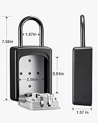 Puroma Lock Box, Large Key Lock Box Resettable