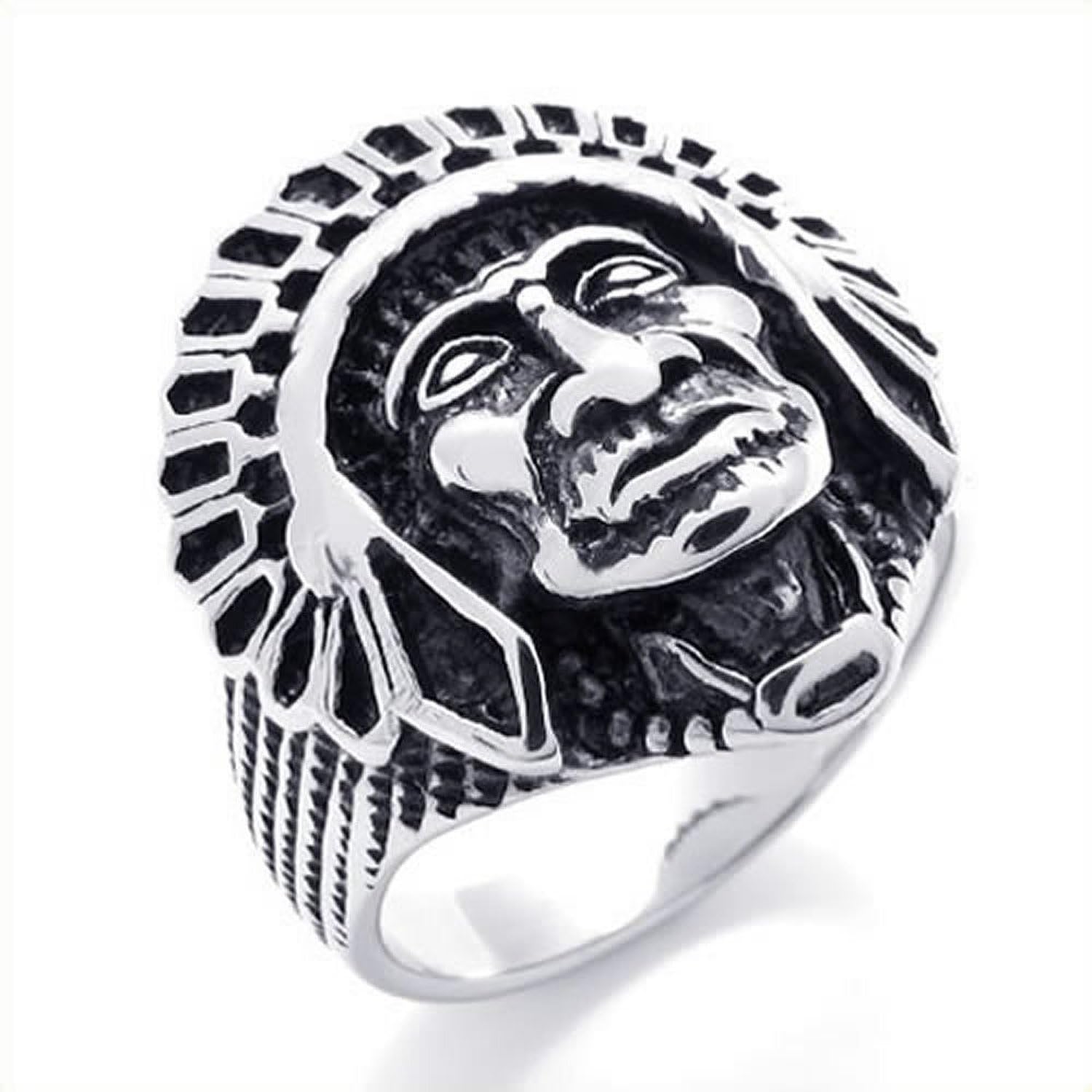 Kstyle Jewelry Men's Vintage Stainless Steel Native American Indian