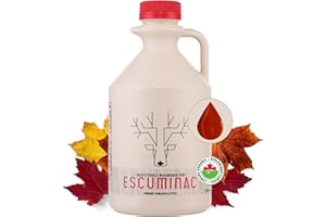 Escuminac Great Harvest Organic Maple Syrup – 1L (33.8 fl oz) | Grade A Dark Robust Taste | Pure, Single-Origin & Unblended |
