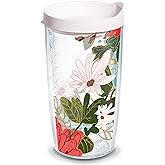 Tervis Mellow Floral Made in USA Double Walled Insulated Tumbler Travel Cup Keeps Drinks Cold & Hot, 16oz, Classic