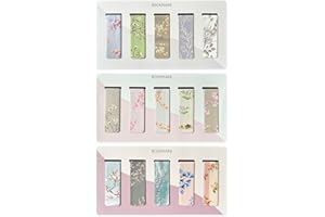 Meeall 15 Pieces Magnetic Bookmarks, Floral Style