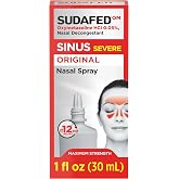 Sudafed Sinus Severe Original Nasal Spray, Oxymetazoline HCl .05%, 1 fl oz | 12 Hour Nasal Spray Decongestant for Fast Powerful Congestion Relief from Colds or Allergies