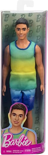 Barbie Ken Fashionistas Doll 236 with Black Hair Blue Green Ombre Tank view 7